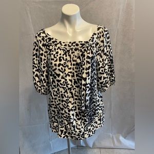 White House Black Market XL leopard print